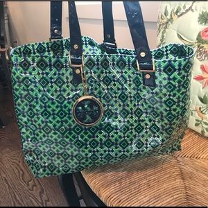 Tory Burch Bags - Tory Burch Clear and Printed Tote Tory Burch Bags - Tory Burch Clear and Printed Tote